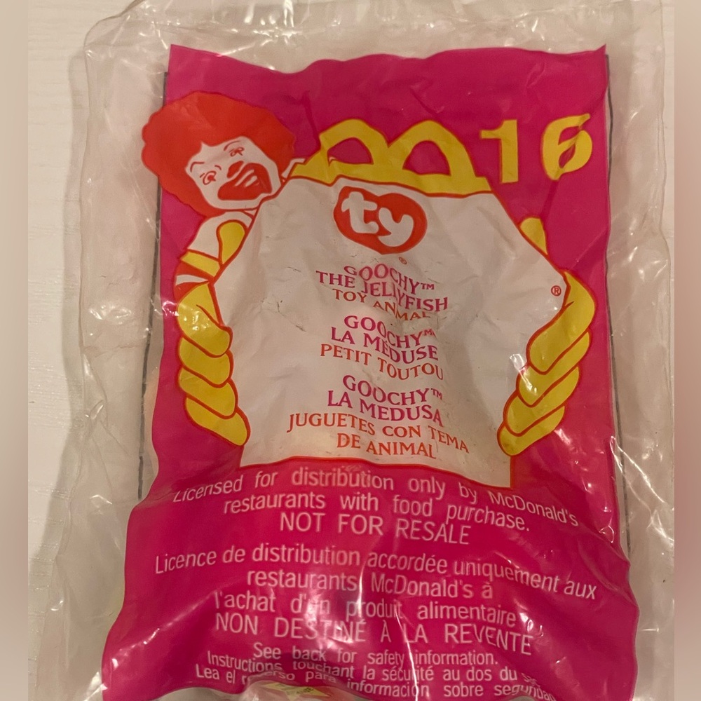 Ty Teenie Beanie Babies - Goochy the Jellyfish - McDonald’s Collectible
